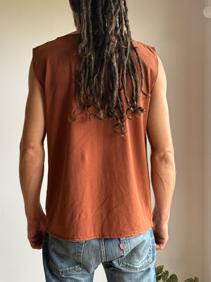 Men Sleeveless Shirt | Dark Orange |