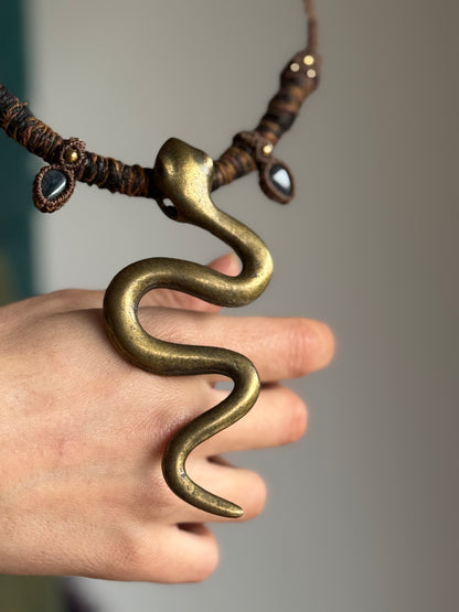 Snake Statement Necklace | Falcon Eye