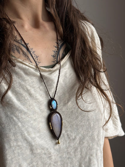Moonstone & Belmorite Pendant | Soul Collection