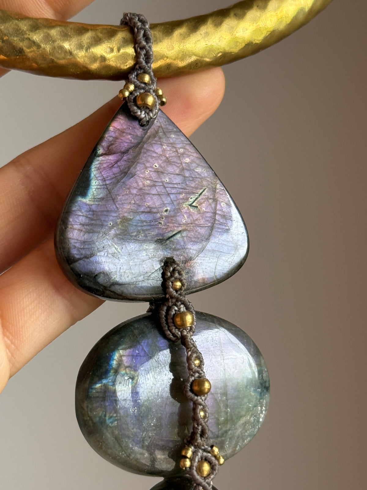 Purple Labradorite Statement Necklace | Inner Goddess Collection