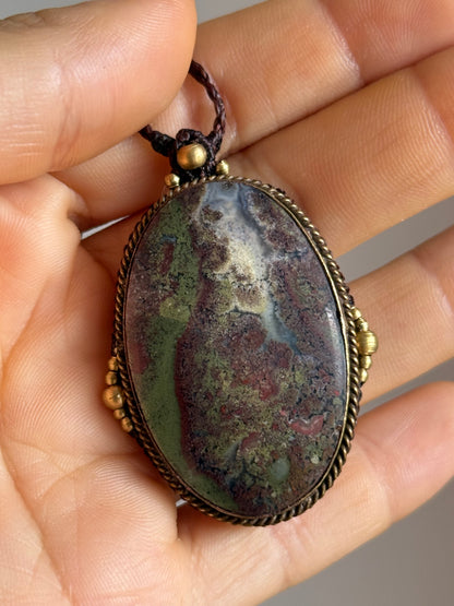 Moss Agate Pendant | Inner Goddess Collection