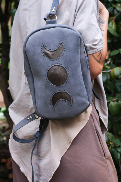 MOON BACKPACK | Blue & Silver