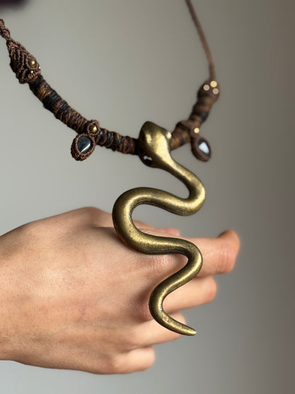 Snake Statement Necklace | Falcon Eye