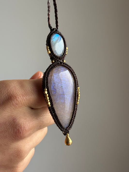 Moonstone & Belmorite Pendant | Soul Collection