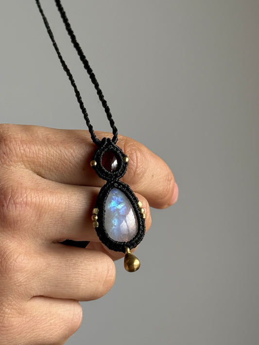 Garnet & Moonstone Pendant | Soul Collection