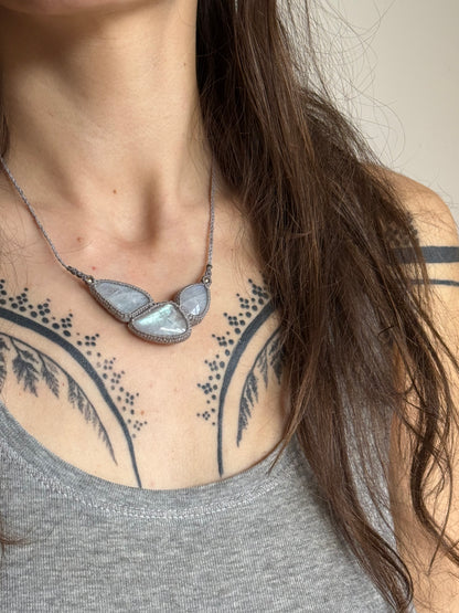 Assymetric Moonstone Neckalce | Soul Collection