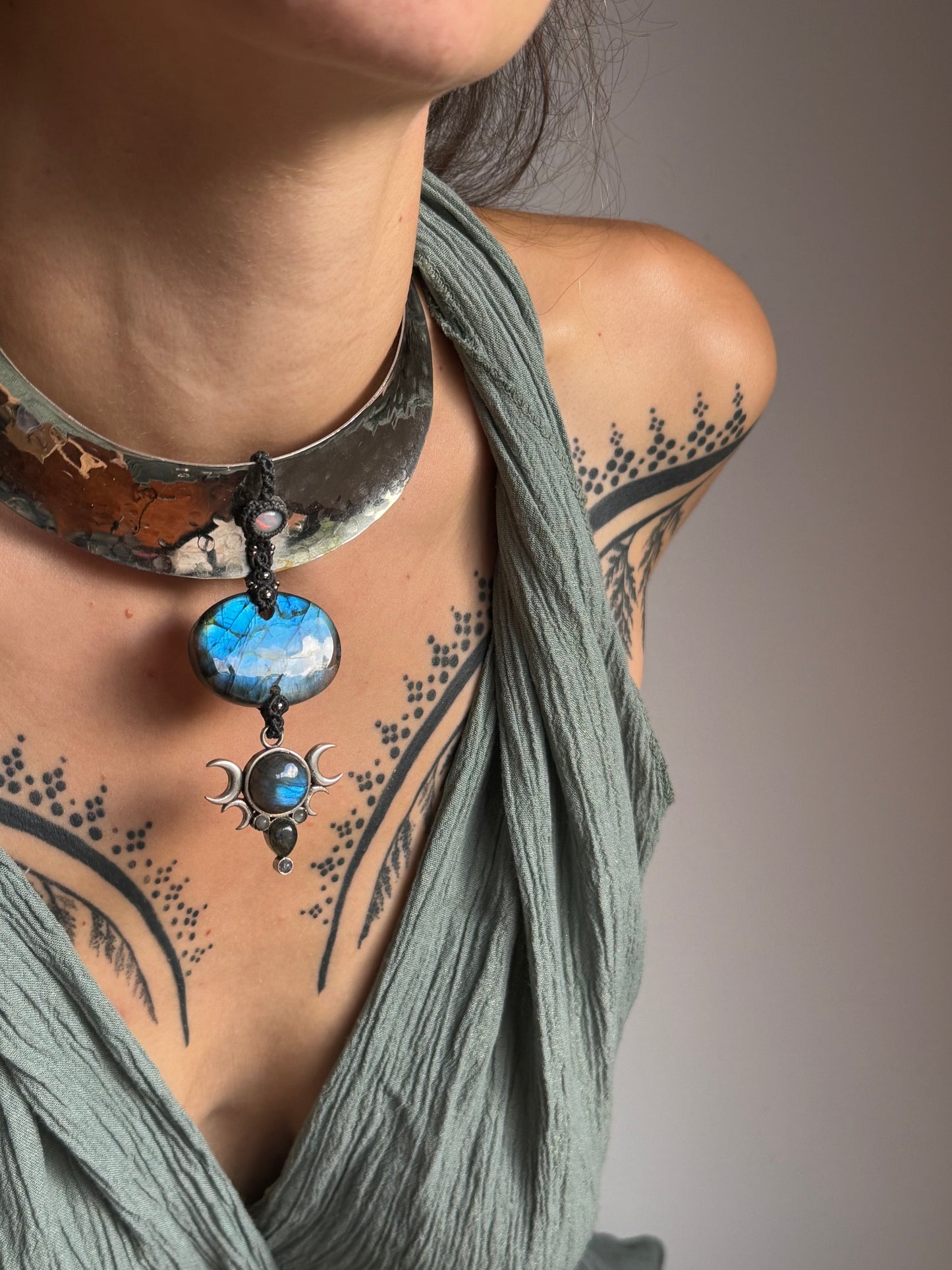Opal & Labradorite Statement Necklace | Inner Goddess Collection