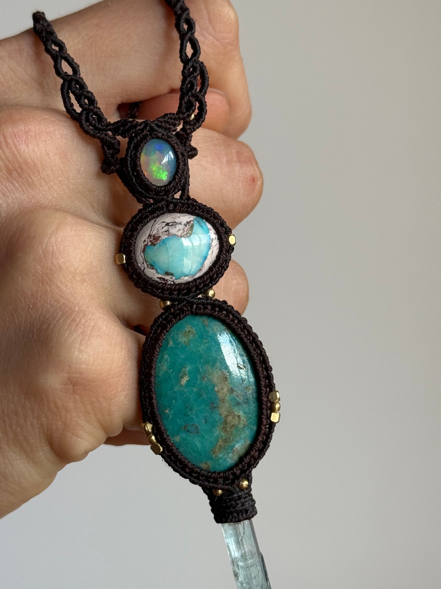 Opal, Turquoise & Aquamarine Pendant | Soul Collection