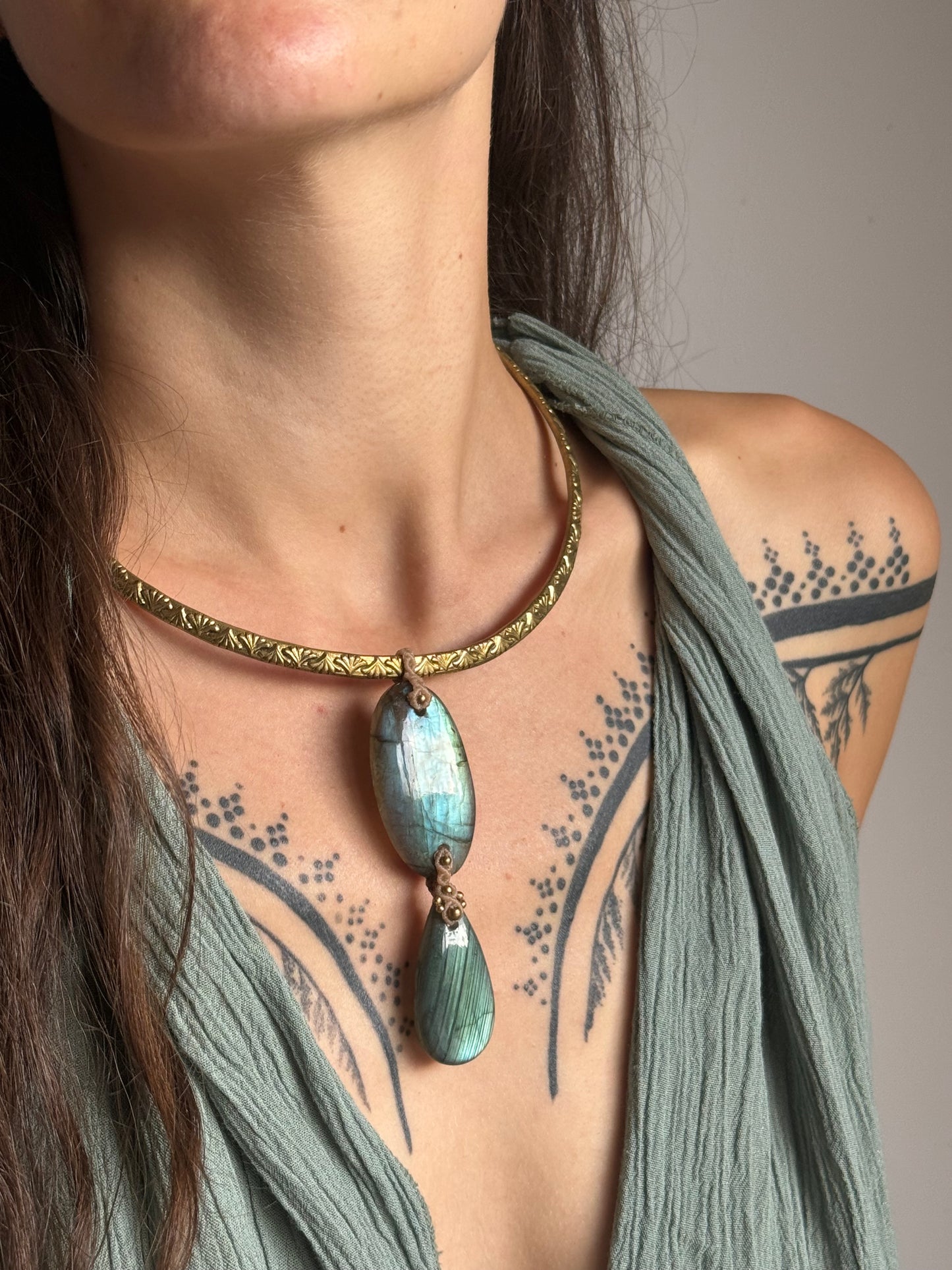 Labradorite Statement Necklace | Inner Goddess Collection