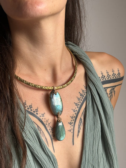 Labradorite Statement Necklace | Inner Goddess Collection