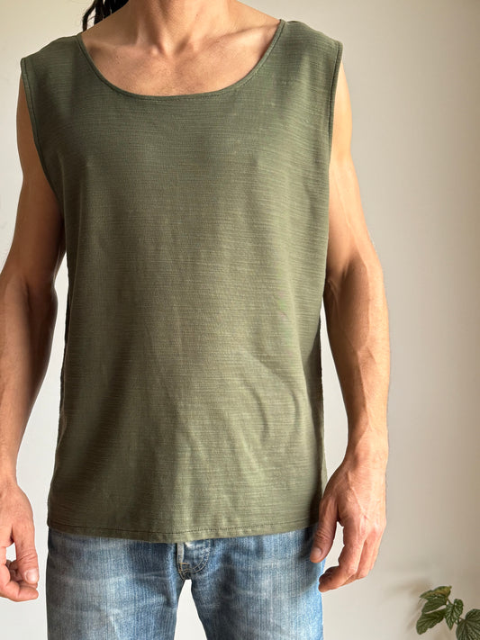 Men Sleeveless Shirt | Green |