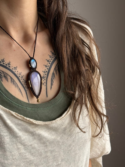 Moonstone & Belmorite Pendant | Soul Collection