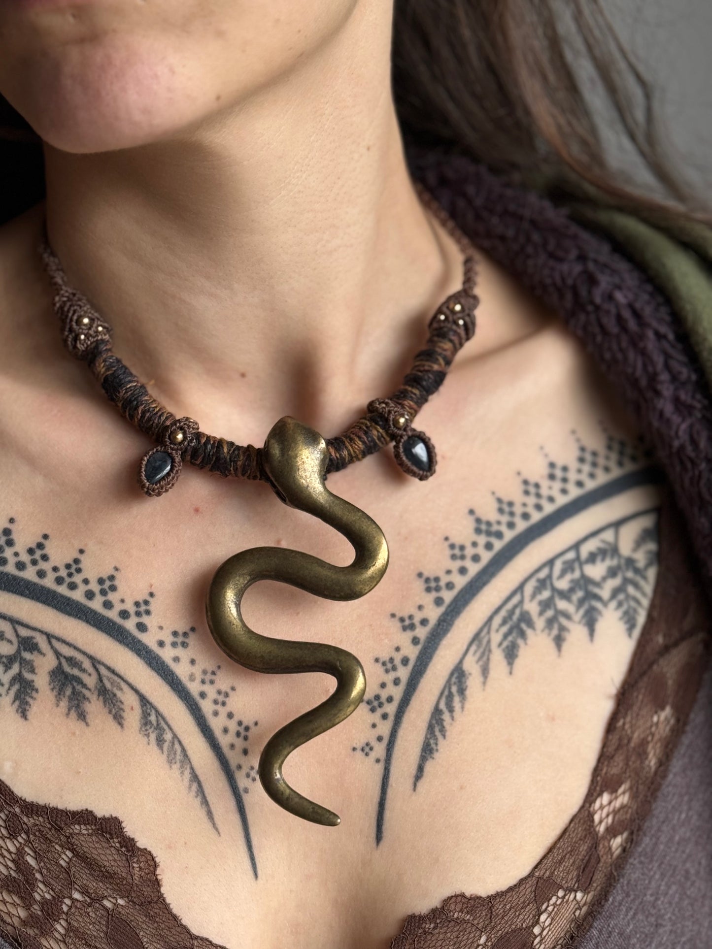 Snake Statement Necklace | Falcon Eye