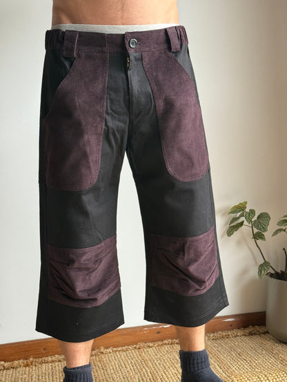 Men Short Pants | Black & Purple | M