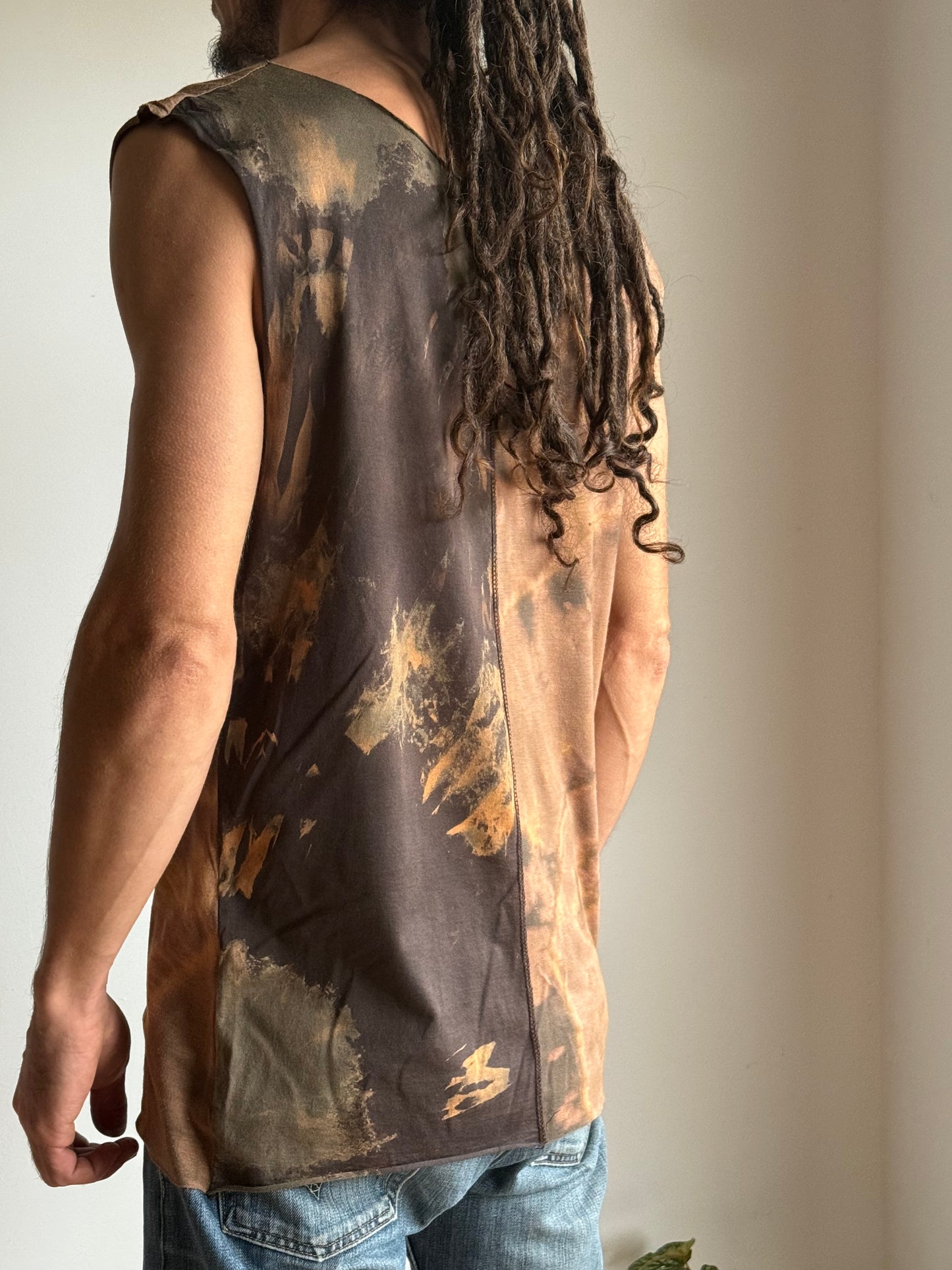 Men Sleeveless Shirt | Brown | S