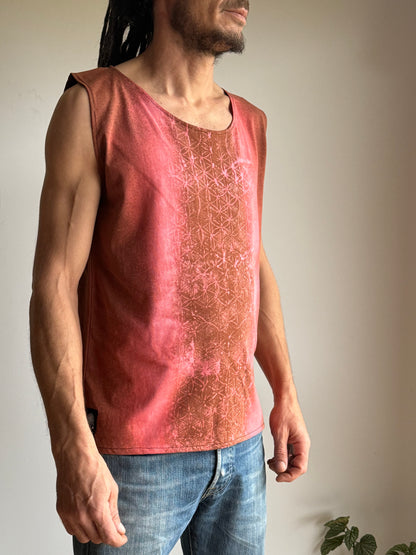 Men Sleeveless Shirt | Dark Orange |