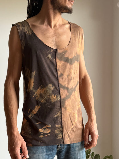 Men Sleeveless Shirt | Brown | S