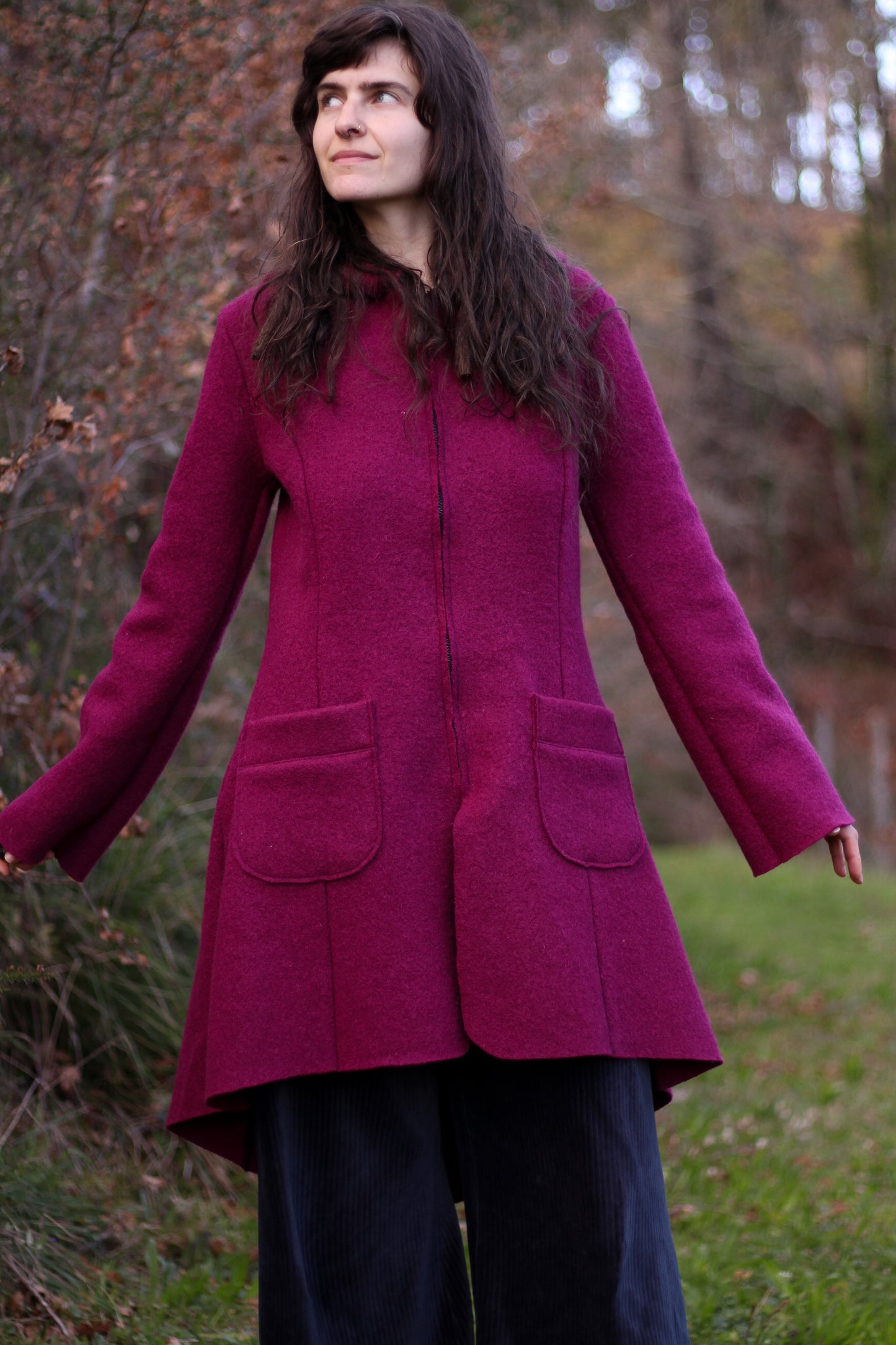 SAGE Coat | Dark Magenta
