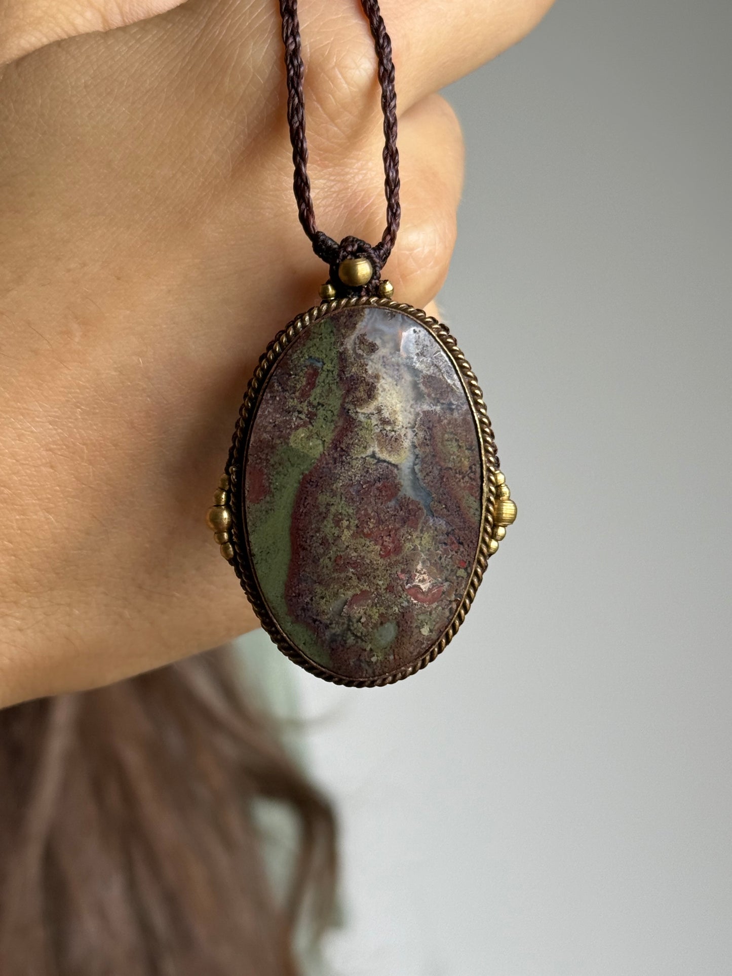 Moss Agate Pendant | Inner Goddess Collection