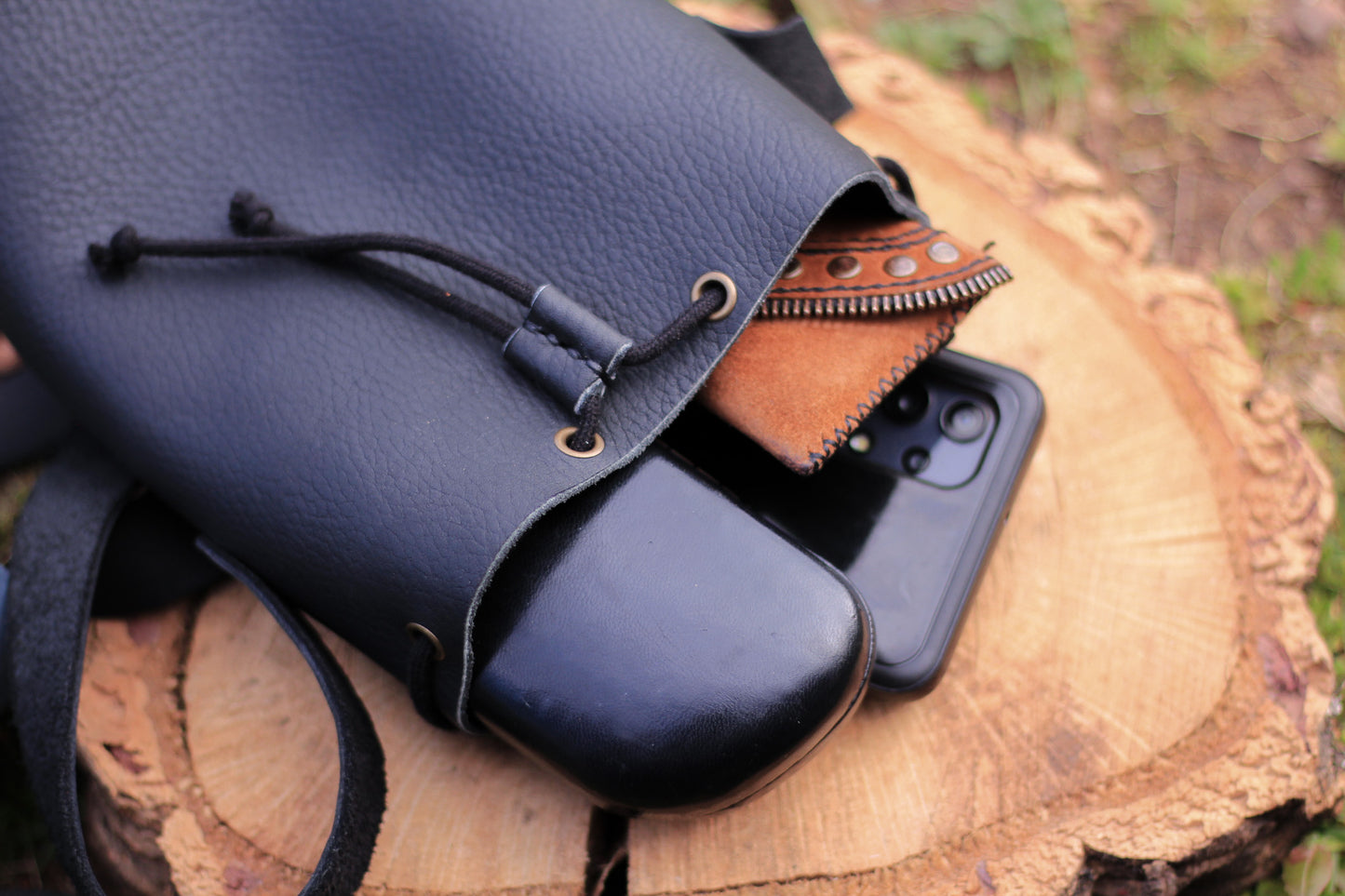 Mushie Bag | Brown & Green