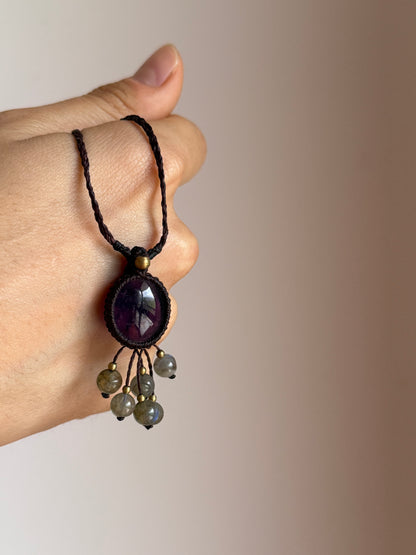 Amethyst & Labradorite Pendant | Inner Goddess Collection