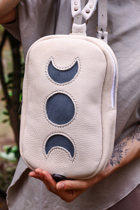 MOON BACKPACK | White & Blue