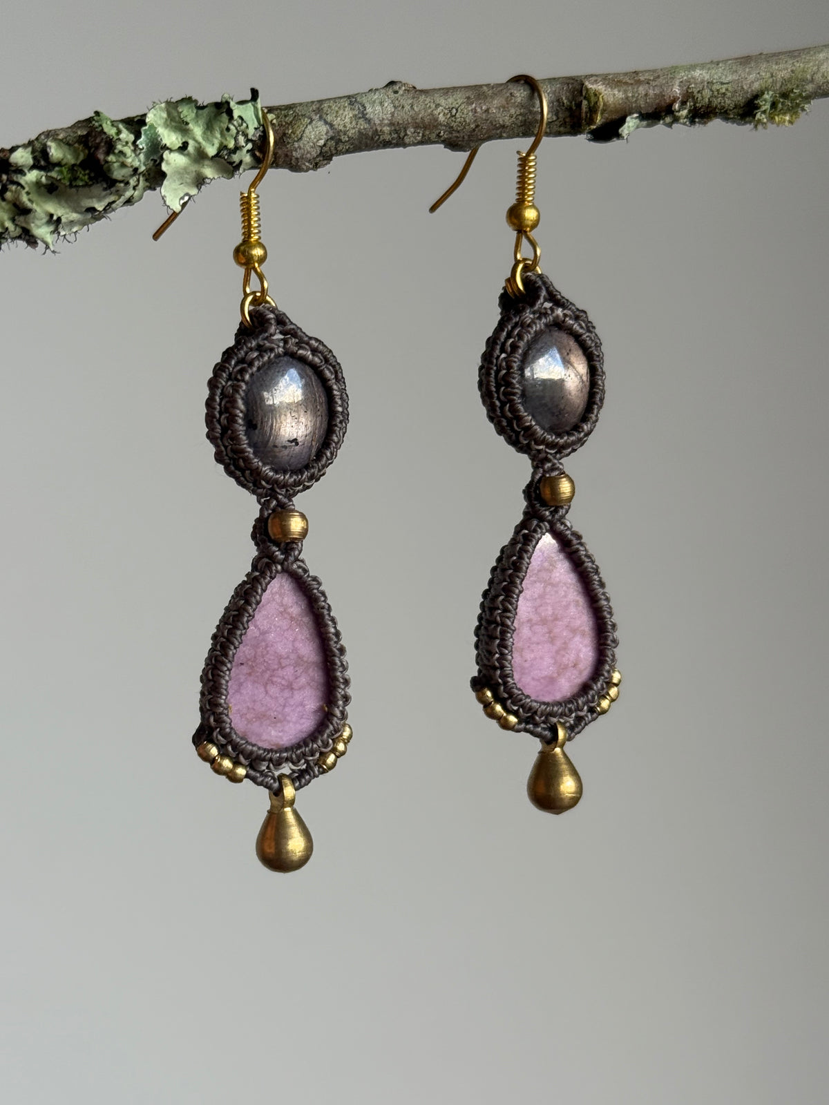 Star Ruby & Phosphosiderite Earrings | Inner Goddess Collection