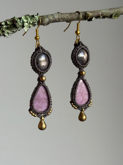 Star Ruby & Phosphosiderite Earrings | Inner Goddess Collection