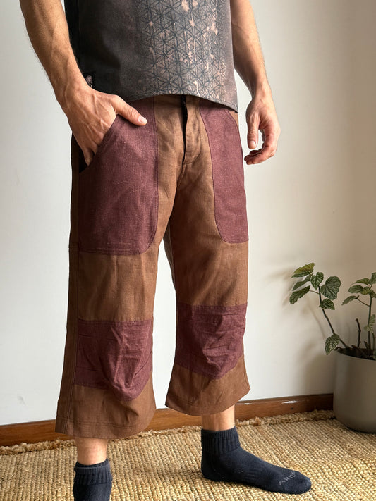 Men Short Pants | Brown & Wine | M