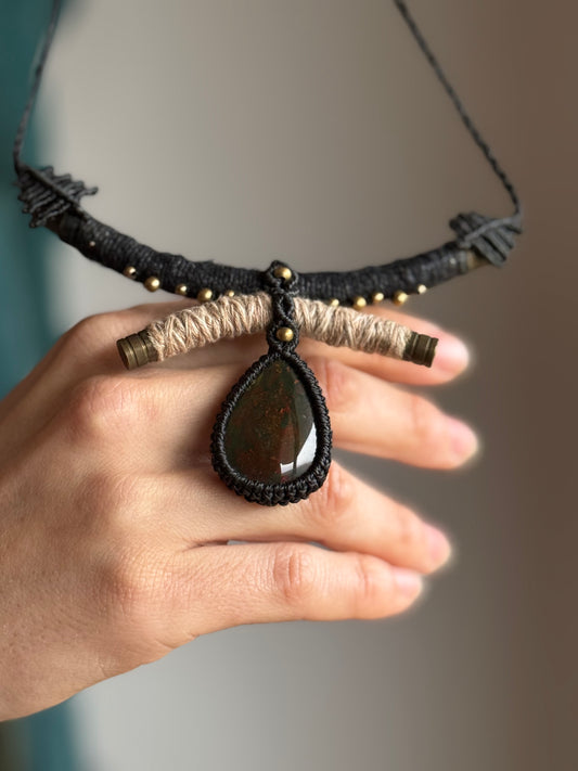 Dragon Blood Statement Necklace