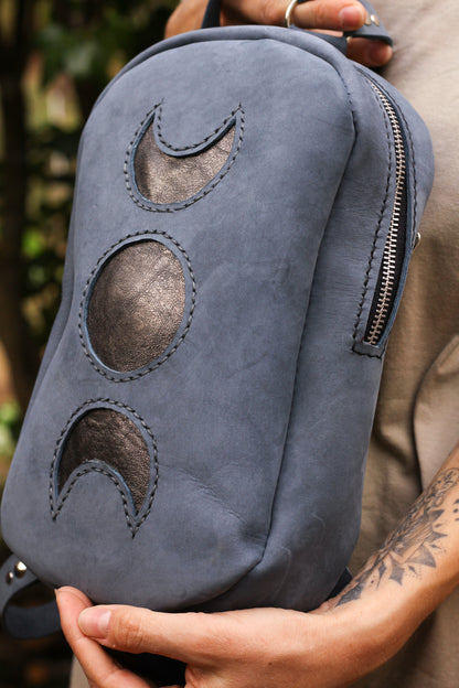 MOON BACKPACK | Blue & Silver