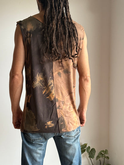 Men Sleeveless Shirt | Brown | S