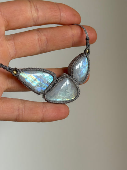 Assymetric Moonstone Neckalce | Soul Collection