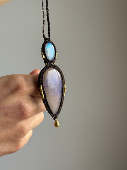 Moonstone & Belmorite Pendant | Soul Collection