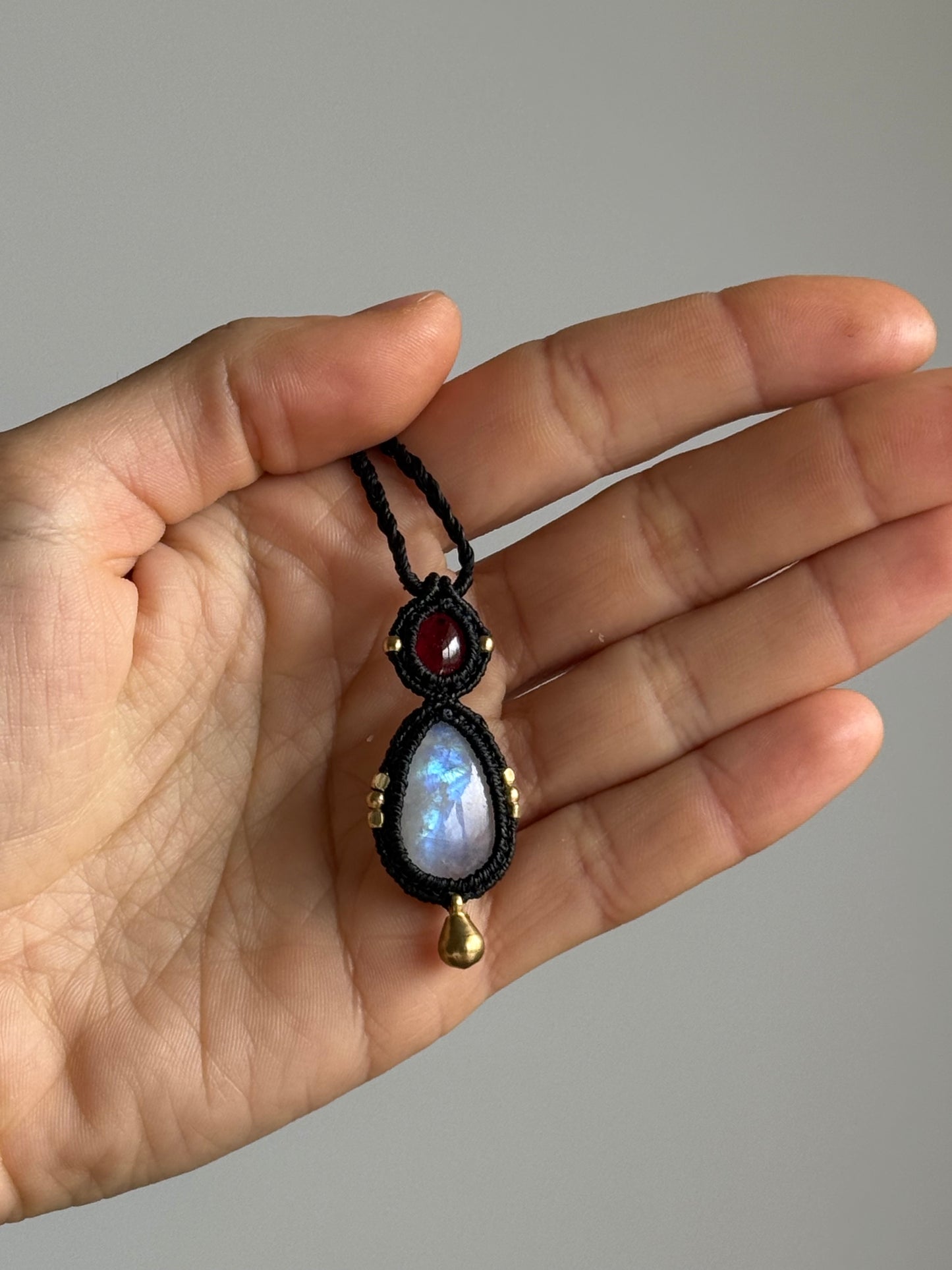Garnet & Moonstone Pendant | Soul Collection