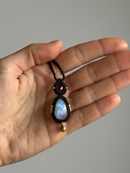 Garnet & Moonstone Pendant | Soul Collection