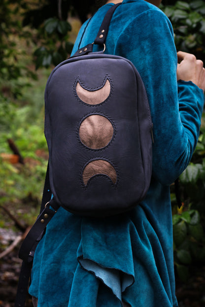 MOON BACKPACK | Black & Gold