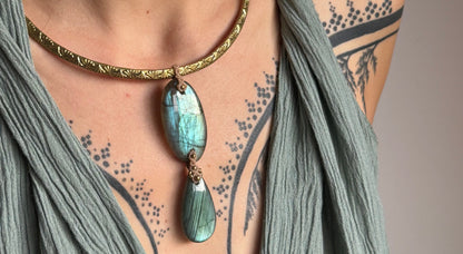 Labradorite Statement Necklace | Inner Goddess Collection