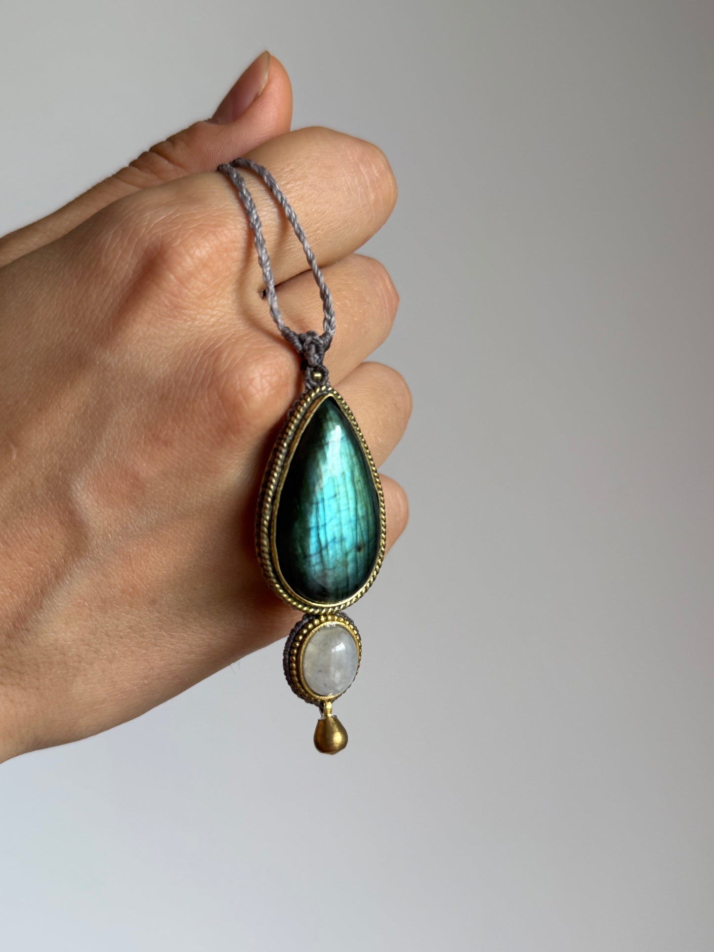 Labradorite & Moonstone Pendant | Inner Goddess Collection