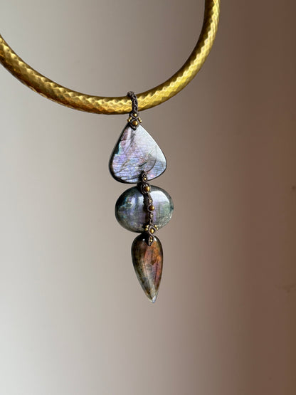 Purple Labradorite Statement Necklace | Inner Goddess Collection