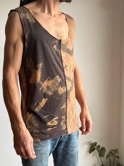 Men Sleeveless Shirt | Brown | S