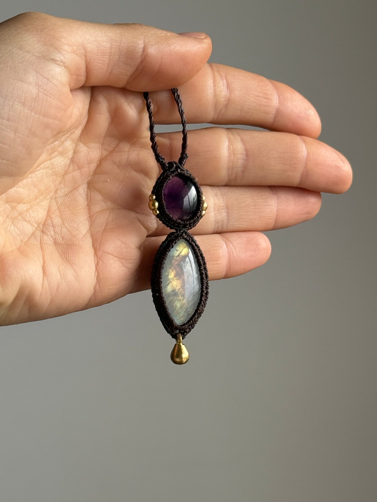 Amethyst & Moonstone Pendant | Soul Collection