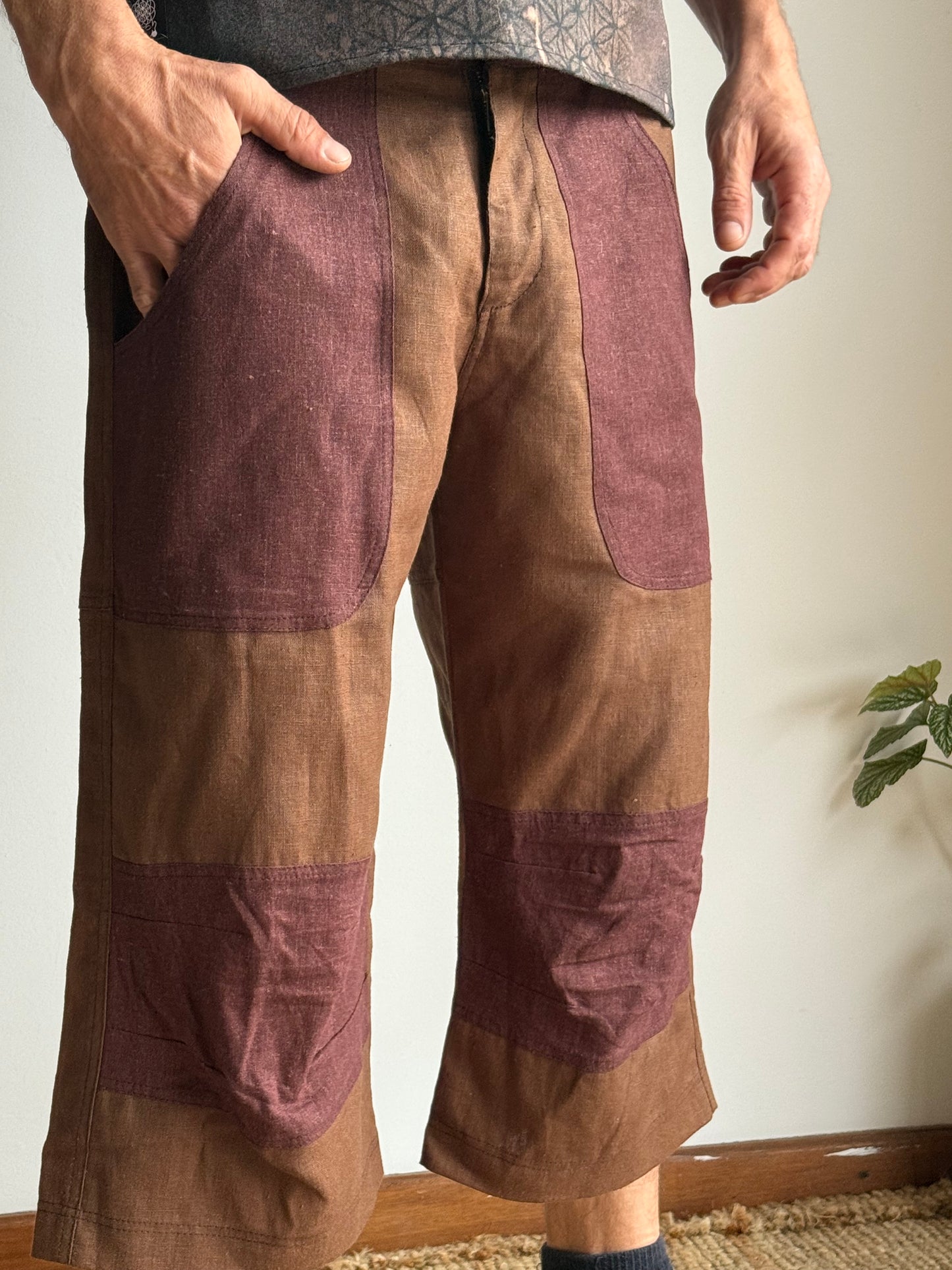 Men Short Pants | Brown & Wine | M