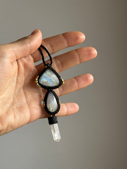 Moonstone & Quartz Pendant | Soul Collection