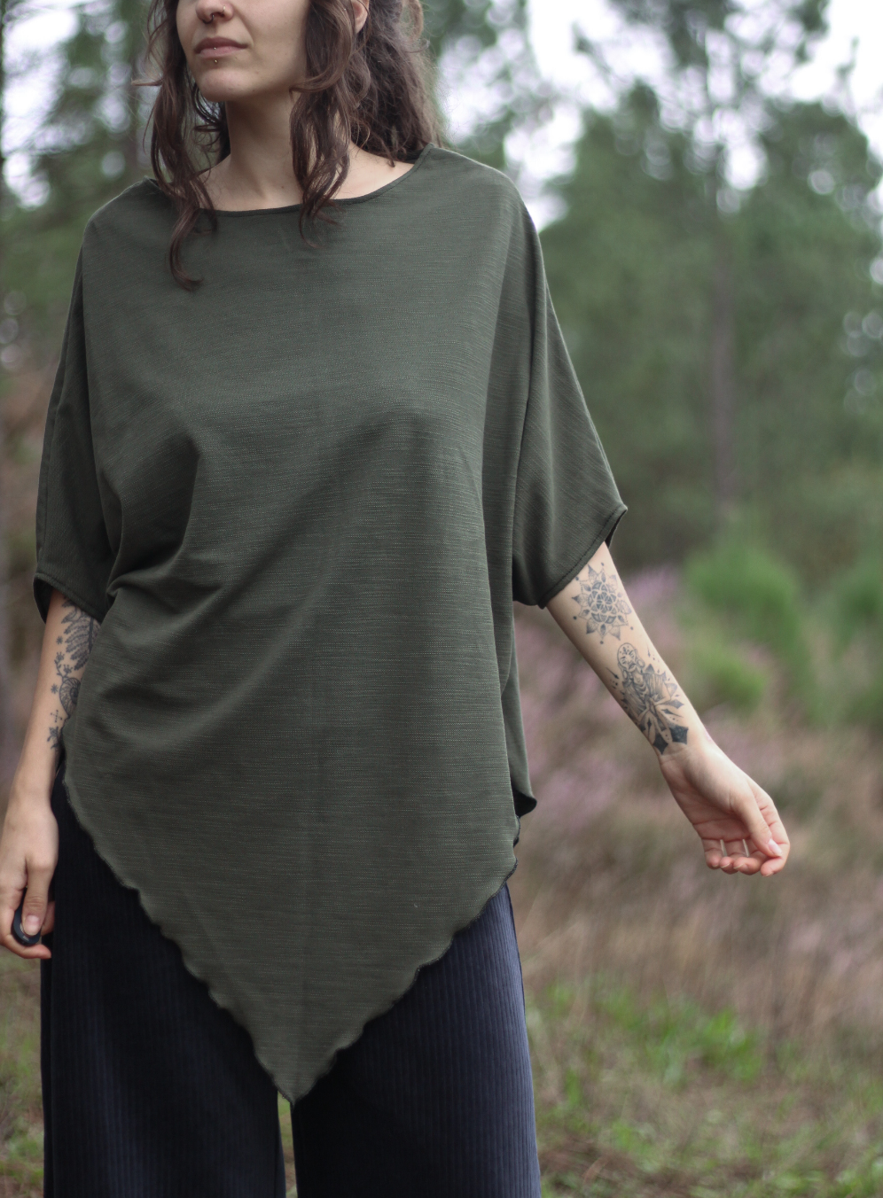 LEAF Blouse | Forest green