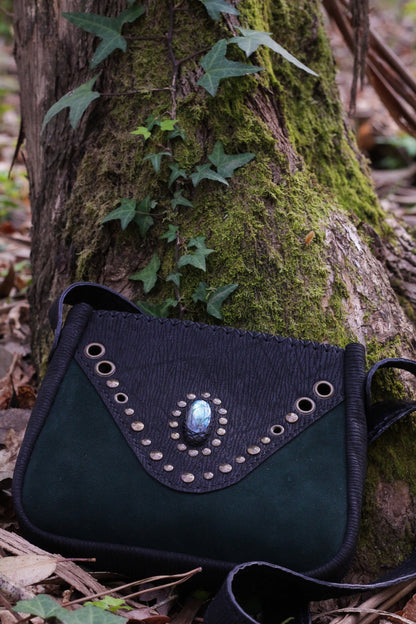 Black Maeve bag with Labradorite