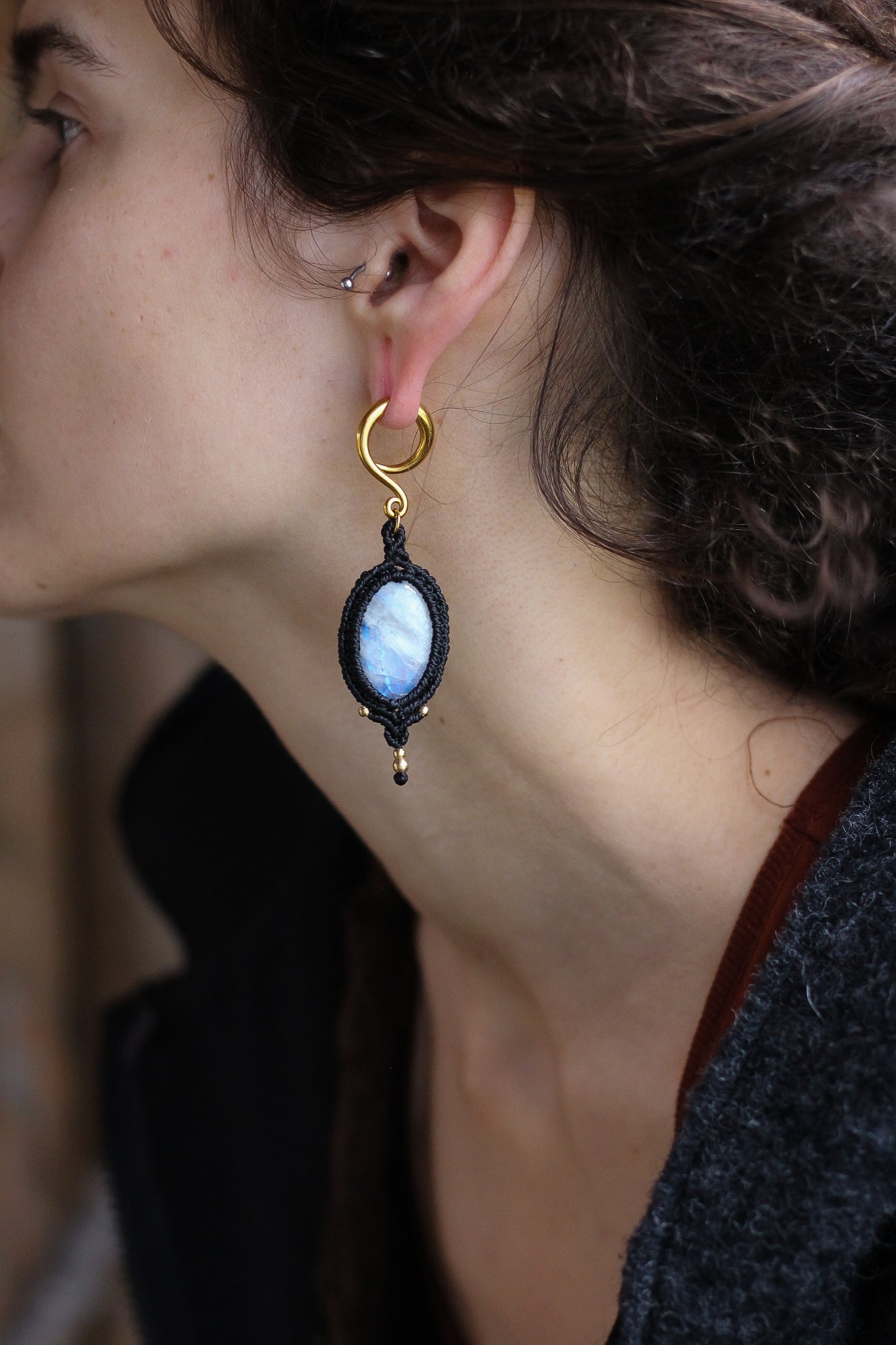 Moonstone ear weights