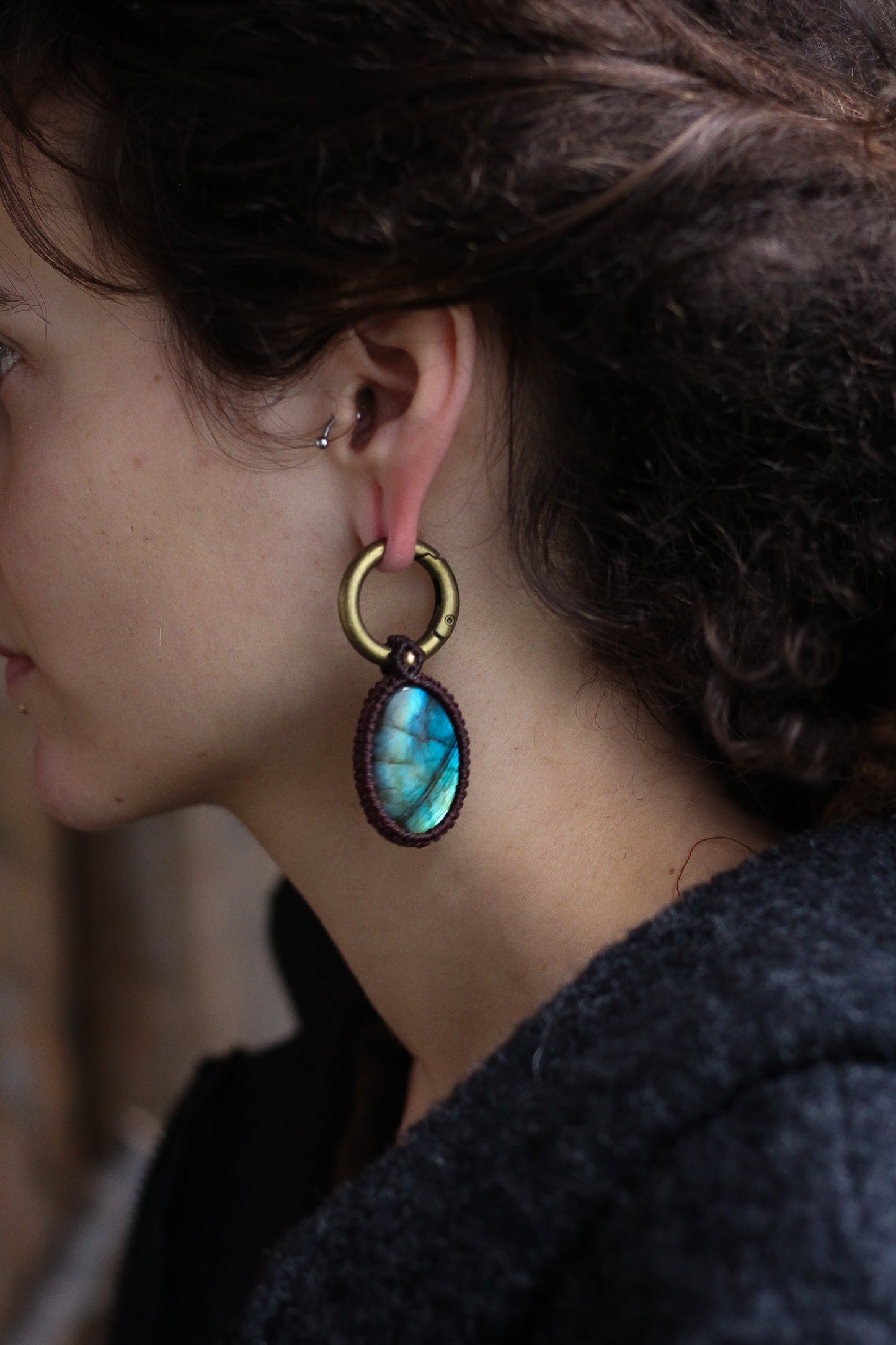 Labradorite ear weights