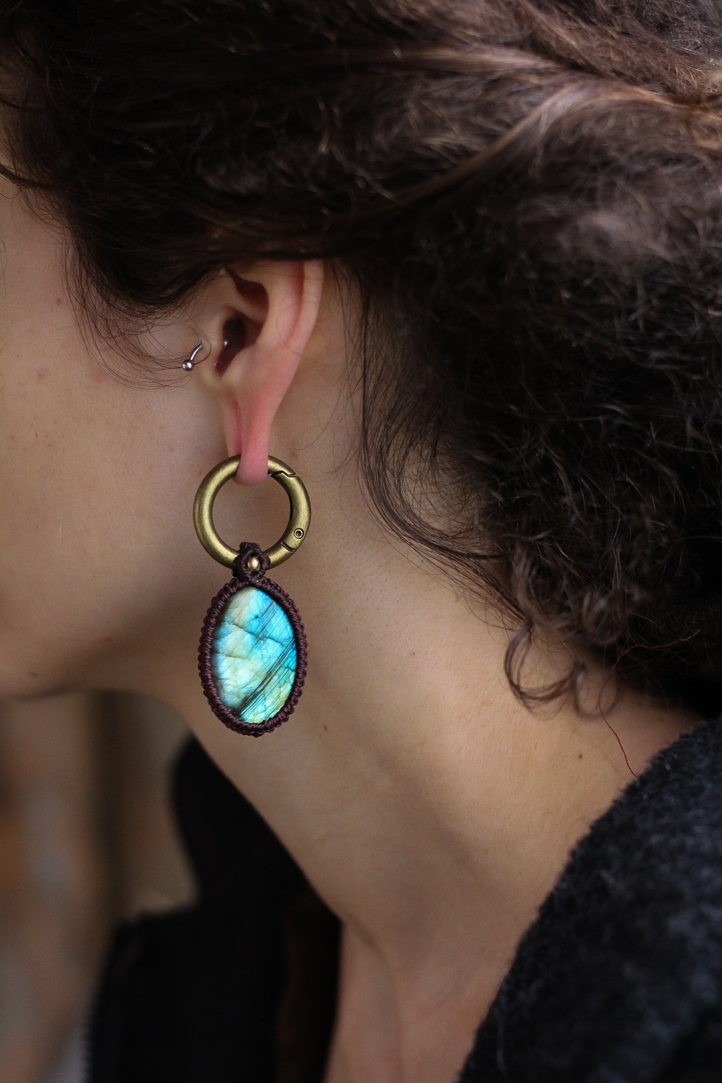 Labradorite ear weights