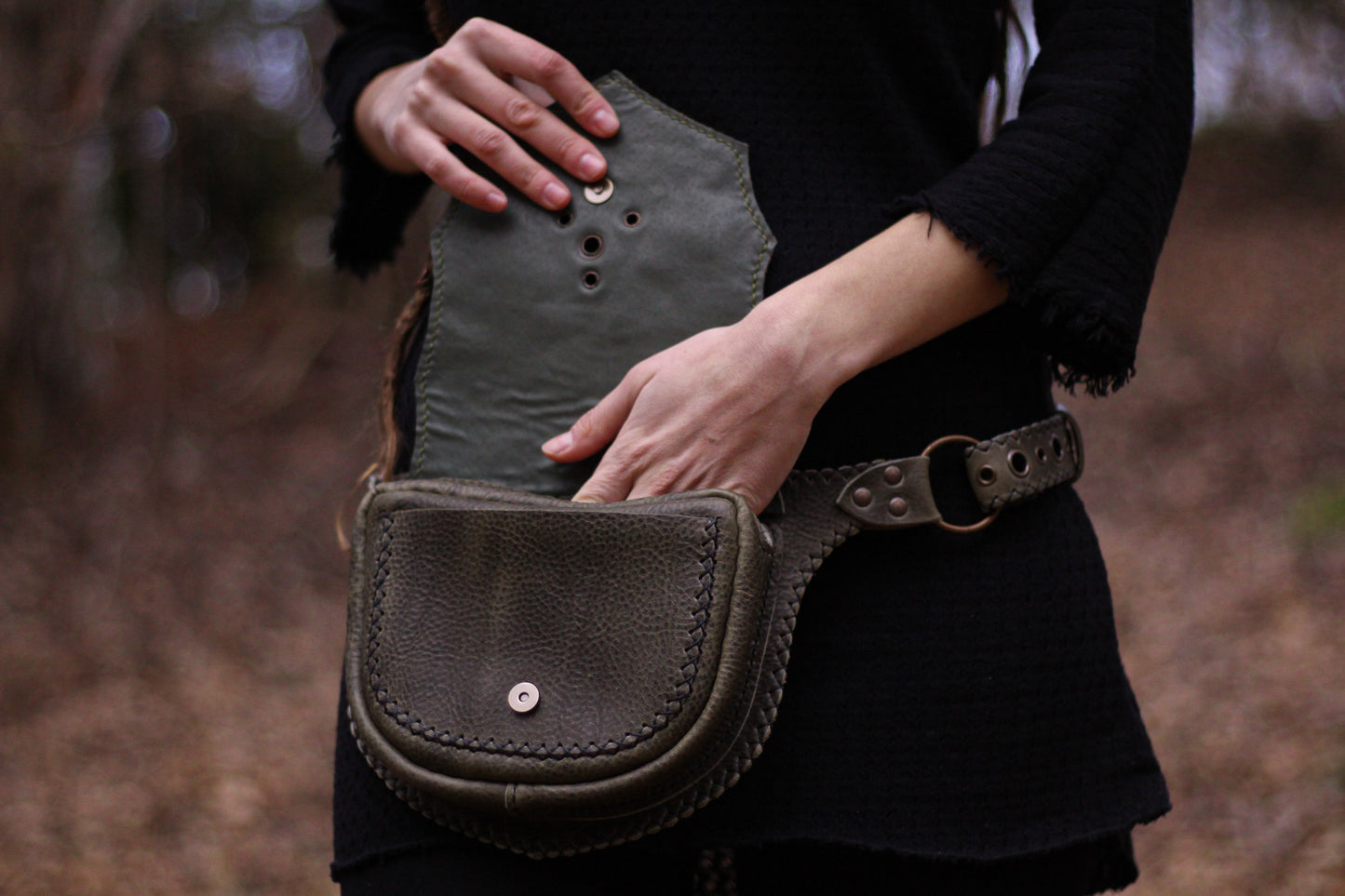 AGNI Bag | Green with Labradorite